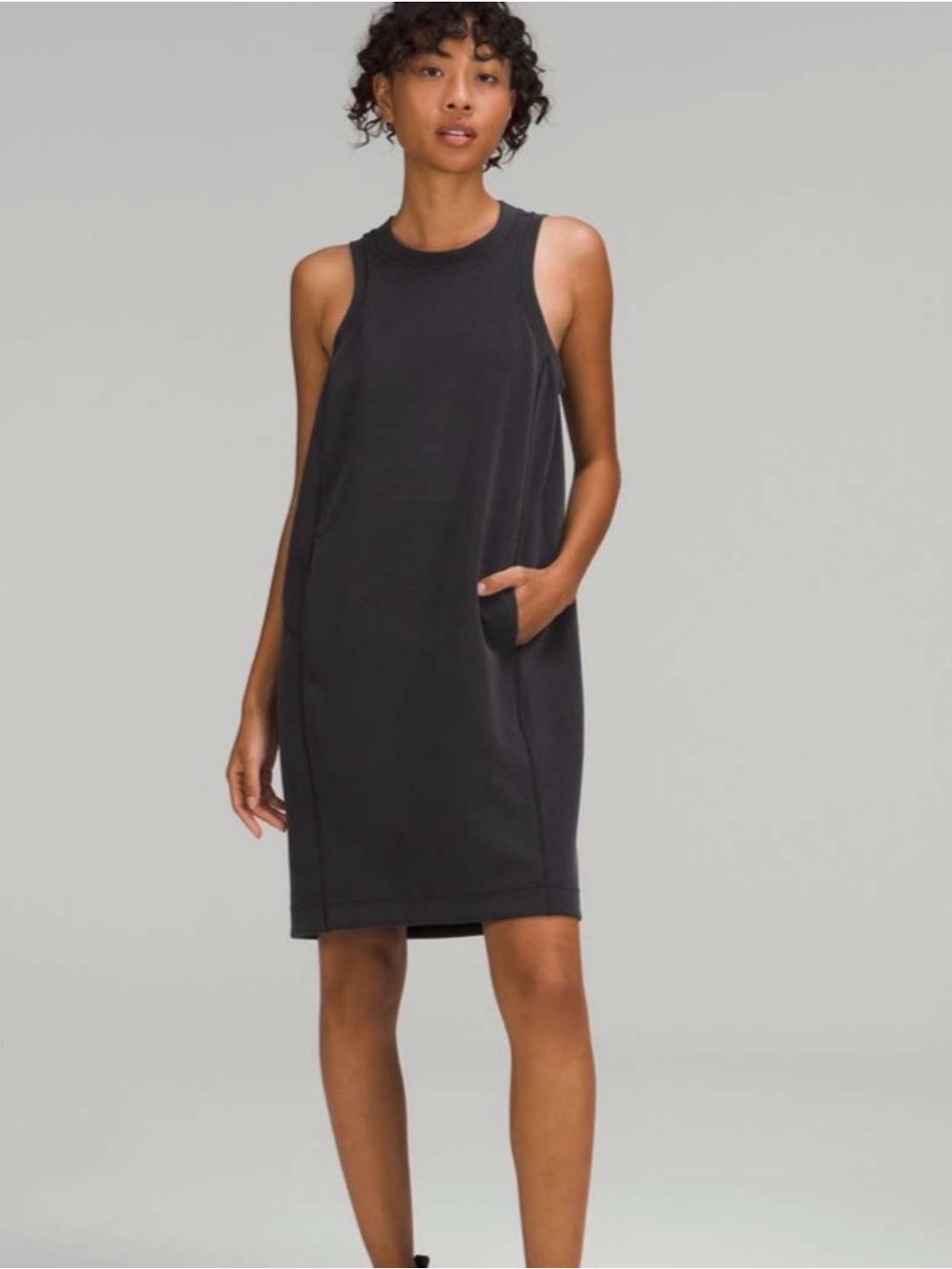 lululemon athletica Black Sleeveless Crewneck Shift Dress